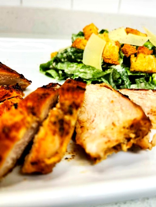 Chicken Caesar Salad with Homemade Dressing