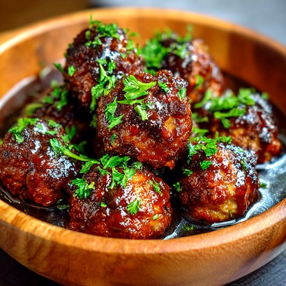 Southern Meatballs w/ Bourbon Glaze